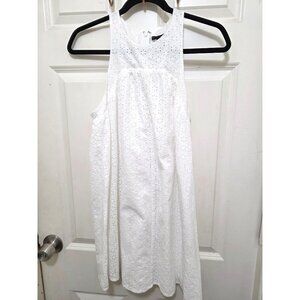 Victoria Secret White Sleeveless Victorian Eyelet Lace A-Line Dress Size S/P